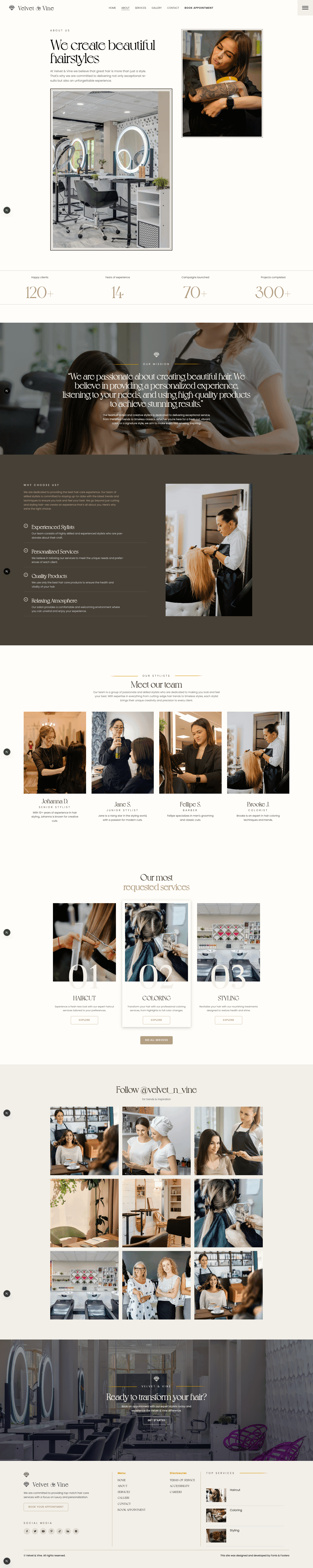 Velvet & Vine – About Page