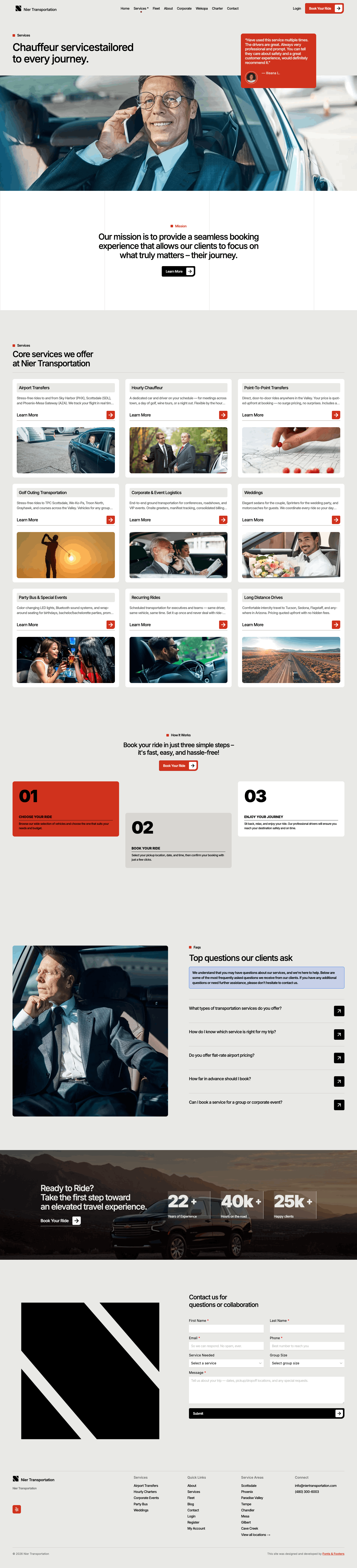 Services page Services page